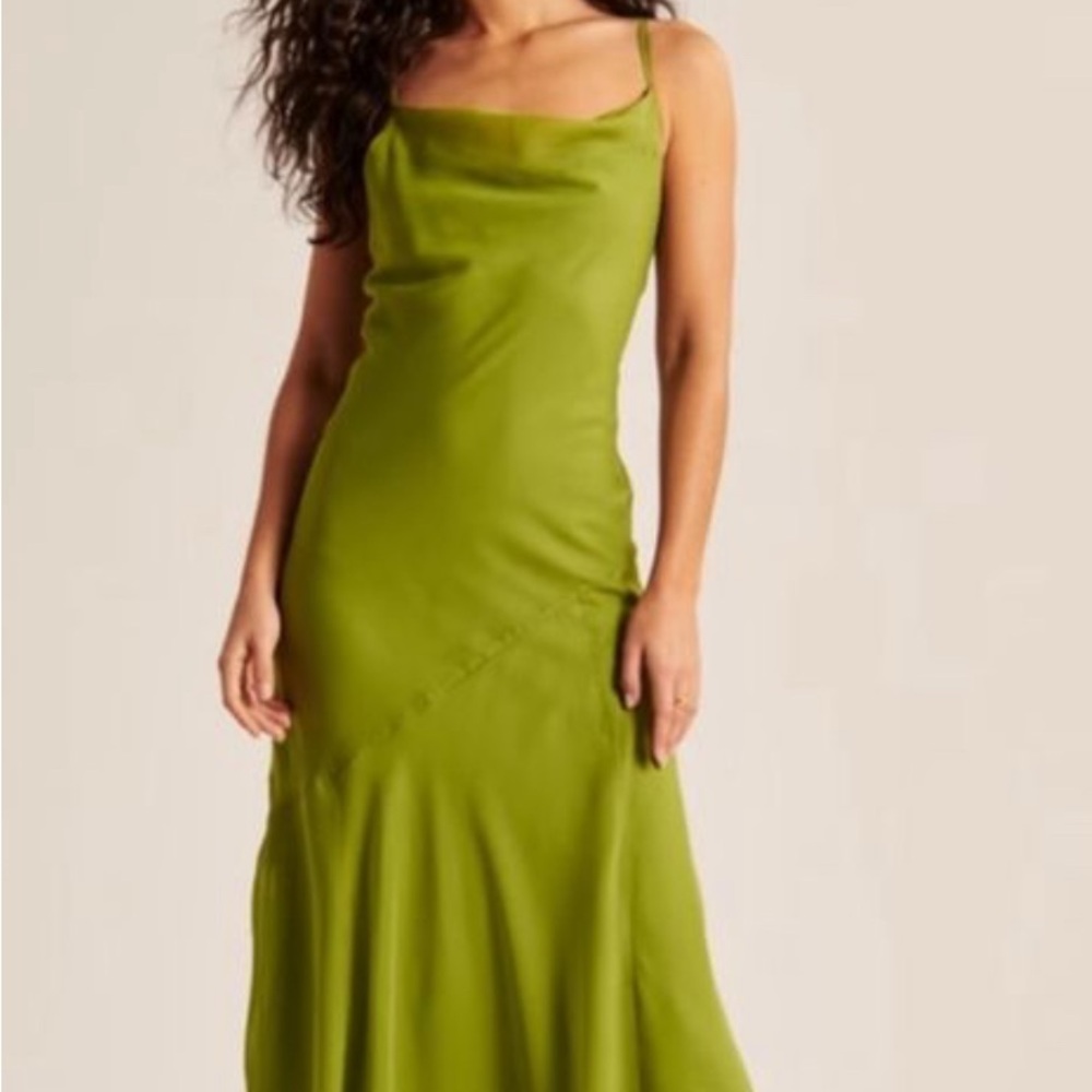 Elegant Green Slip Dress